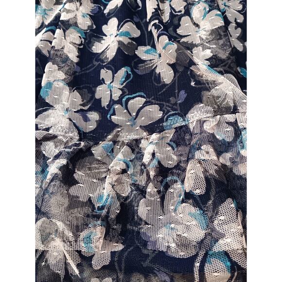 LANE BRYANT Midi Dress Plus 26/28 4X Flowy Floral Ruffle Romantic Cottage Artsy - Picture 4 of 12